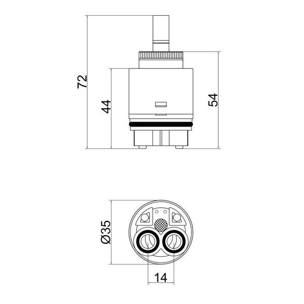 Картридж для змішувача Qtap Spojecti 35 мм QT35MNEW SD00004983 фото