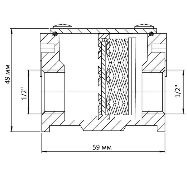 Фильтр газовый 1/2" Koer KG.F01.A (KR3103) KR3103 фото