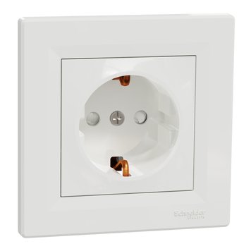 Розетка Schneider Electric EPH2900221 Аsfora з з/к та шторками White 25793/18751 фото