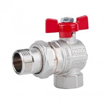 Кран кульовий Icma FAR. ROSSA 3/4" кутовий №361 SD00042358 фото