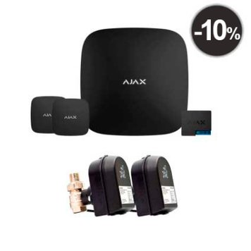 Ajax Hub2 + LeaksProtect (2 шт.) + WallSwitch + кран з електроприводом Honeywell 220 Duo ДК20 1462778707 фото