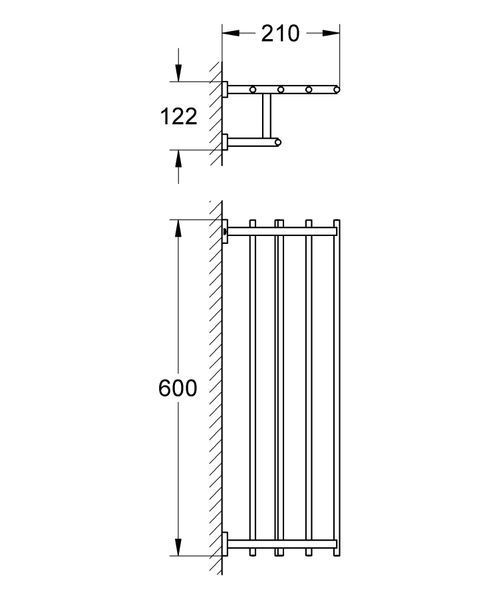 Полиця для рушників у ванну Grohe Essentials Cube New (40512001) 40512001 фото