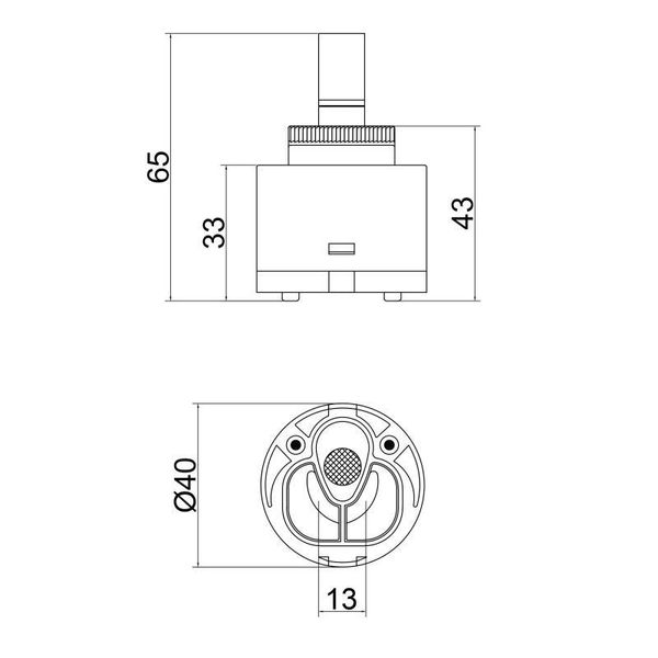 Картридж для змішувача Qtap Spojecti 40 мм QT40MM SD00004984 фото