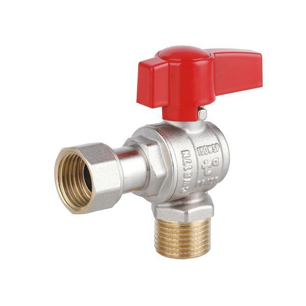 Кран шаровой Thermo Alliance Standart 1/2"ВН угловой, PN40, с накидной гайкой TAS224W15 SD00054687 фото