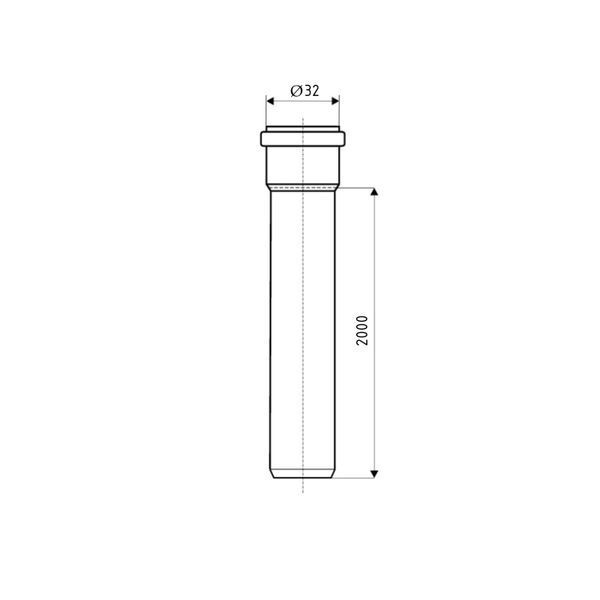 Труба канализационная Ostendorf-OSMA HT-System PLUS d32&times;2000&nbsp;мм SD00057170 фото