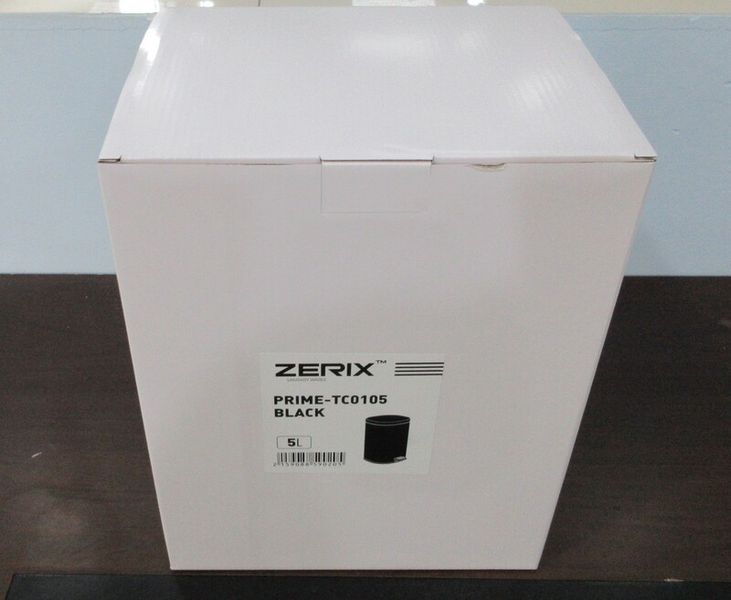 Відро для сміття з плавним закриттям овальне Zerix Prime-TC0105 Black 5л колір чорний (ZX5902) ZX5902 фото