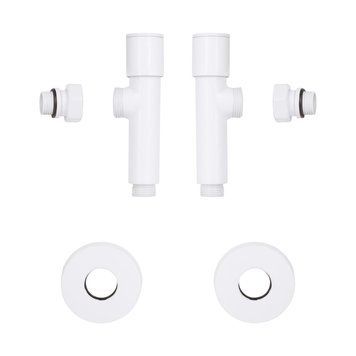 Комплект кранов Thermo Alliance Standart 1/2" Н для полотенцесушителя угловой белый SF395W15W SD00053595 фото
