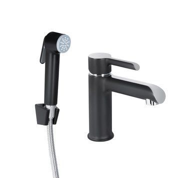 Смеситель для раковины Qtap Grand (с гигиеническим душем) QTGRA272CRB45672 Chrome/Black SD00051796 фото