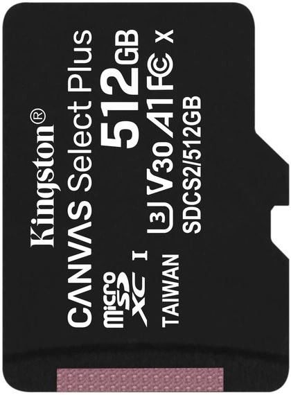 Карта пам'яті Kingston microSDXC Canvas Select Plus V30 A1 512GB (SDCS2/512GBSP) 17254/24590 фото