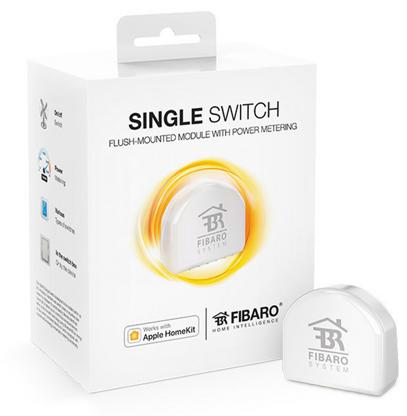 Релейний вимикач із лічильником електроенергії Fibaro Single Switch для Apple HomeKit (FGBHS-213) 10834/12294 фото