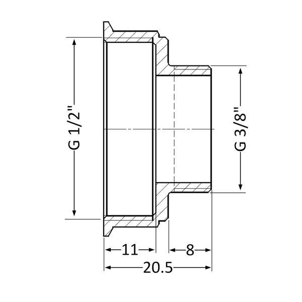 Перехідник Thermo Alliance Standart 1/2"х3/8" ВЗ SD409159 SD00047844 фото