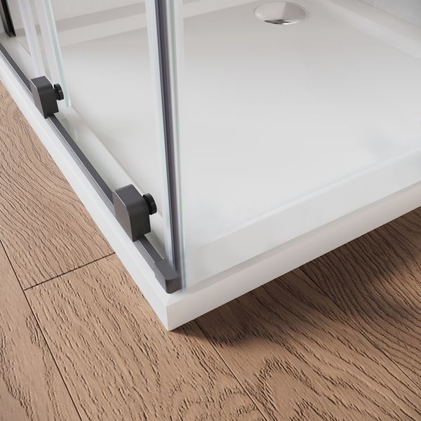 Двері у нішу Walk-In розсувні KOER SR SD07-120x200-L-TR-07 прозоре скло EASY CLEAN 8мм графіт (KR5688) KR5688 фото