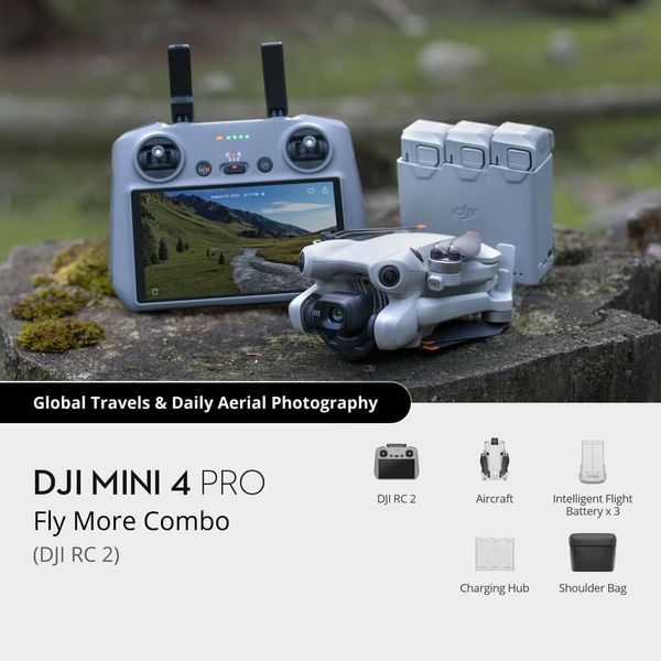 Квадрокоптер DJI Mini 4 Pro Fly More Combo (DJI RC 2) (CP.MA.00000735.01) 16903/47131 фото