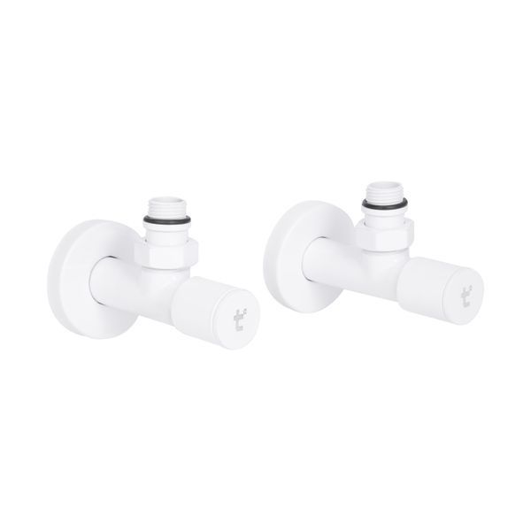 Комплект кранів Thermo Alliance Standart 1/2" З для рушникосушарки кутовий білий SF395W15W SD00053595 фото