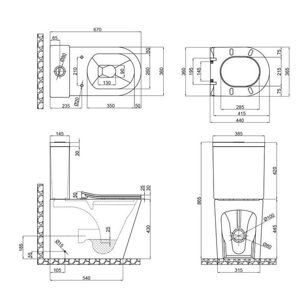 Унітаз-компакт Qtap Scorpio безобідковий із сидінням Soft-close QT14222125ARMB SD00042525 фото