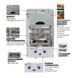 Газова колонка MIXXUS GWH-0610 BASIC GLASS димохідна 10 л/хв (панель зі скла з малюнком) (WH0027) WH0027 фото 2