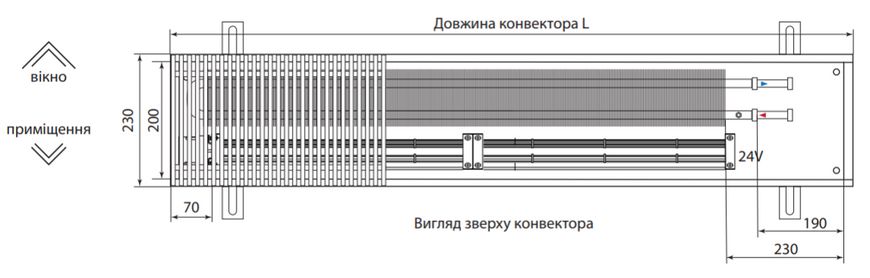 Внутрішній конвектор Fancoil з примусовою конвекцією FCF 120.230 885621661 фото