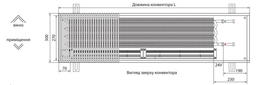 Внутрішній конвектор Fancoil з примусовою конвекцією FCF 125 (+3) 300 1428601977 фото