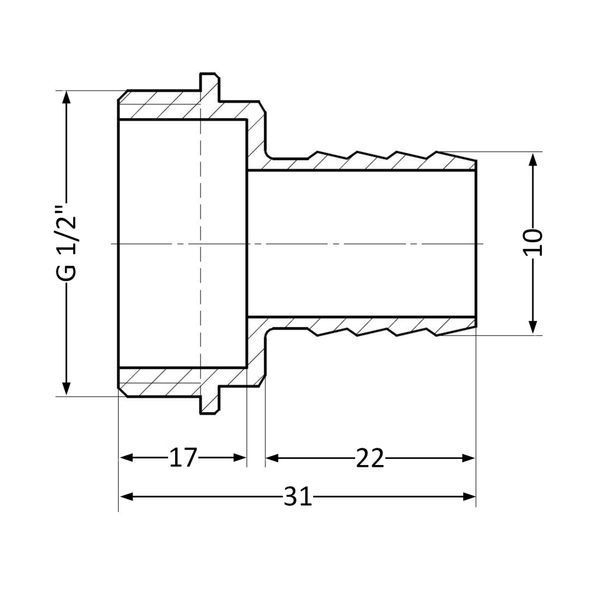 Штуцер Thermo Alliance Standart 10х1/2" НР SD4271510 SD00047938 фото