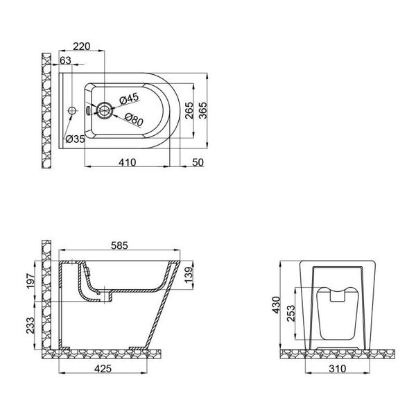 Биде напольное Qtap Scorpio 565x355x410 White QT14441003CW SD00042532 фото