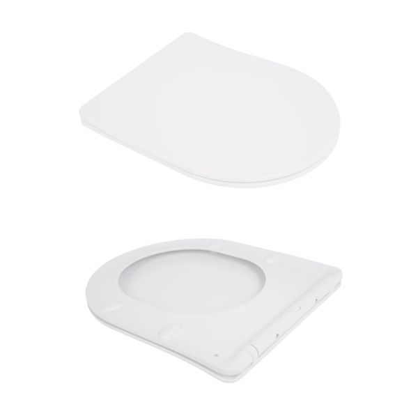 Унитаз подвесной Jay Rimless 485&times;360&times;320 мм, White, с сиденьем Slim Duroplast/ Soft-close/ Quick Relase QT07335177RW Qtap SD00054231 фото