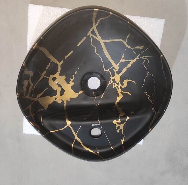Раковина накладна MIXXUS PREMIUM WAVE-0201 MARBLE 430х430х150mm (отвір під змішувач) (MP6536) MP6536 фото