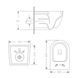 Унитаз подвесной Jay Rimless 485&times;360&times;320 мм, White, с сиденьем Slim Duroplast/ Soft-close/ Quick Relase QT07335177RW Qtap SD00054231 фото 2