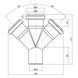 Хрестовина каналізаційна TA Sewage 50, 45° SD00005877 фото 2