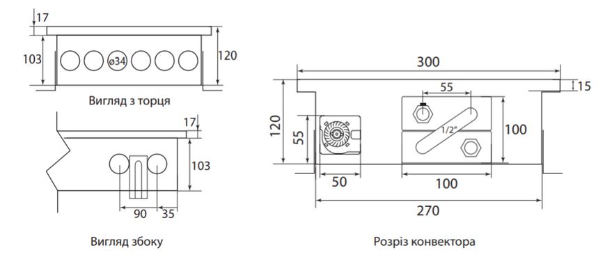 Внутрішній конвектор Fancoil з примусовою конвекцією FCF 120 (+1) 300 885626612 фото