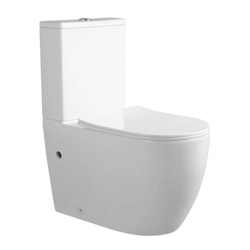 Унітаз підлоговий Qtap Grand Ultra Quiet безобідковий із сидінням Soft-close WHITE QT26228301W SD00052620 фото