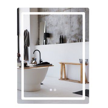 Зеркало Qtap Mideya (MI2) 600х800 с LED-подсветкой Touch, с антизапотеванием, диммером, рег. яркости QT2078F6080 SD00054602 фото