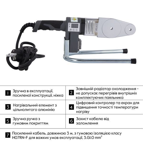 Паяльник для пластиковых труб Thermo Alliance PRO-101 &Oslash;20-32 (автоматический с дисплеем, 600W) SD00052961 фото