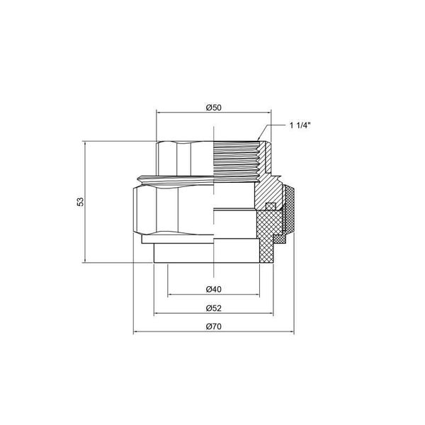 Згін "Американка" PPR Thermo Alliance 40х1" 1/4 ВР SD00029228 фото