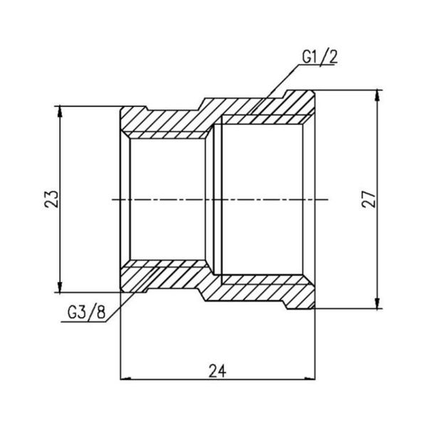 Муфта редукційна SD Forte 1/2"х3/8" ВВ SF357159 SD00002559 фото