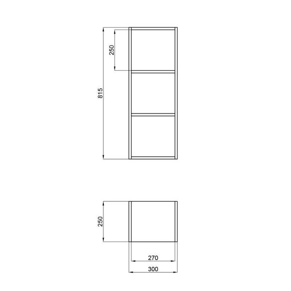 Стелаж підвісний Qtap Taurus 250х814х300 Whitish oak QT24762SP814WO SD00046936 фото