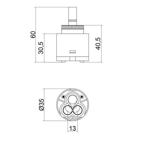 Картридж для змішувача Qtap Spojecti 35 мм QT35MMECO SD00031694 фото