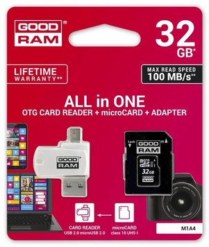 Карта пам'яті GoodRam microSDHC M1A4 All in One 32GB (M1A4-0320R12) 17256/47705 фото