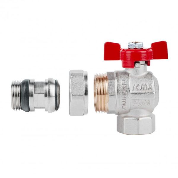 Кран кульовий Icma FAR. ROSSA 3/4" кутовий №362 SD00042361 фото