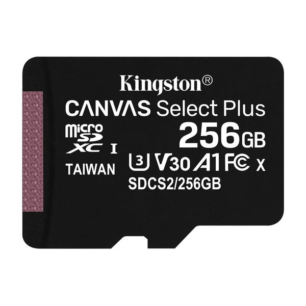 Карта пам'яті Kingston 256GB microSDXC class 10 UHS-I Canvas Select Plus (SDCS2/256GBSP) 8616/10743 фото