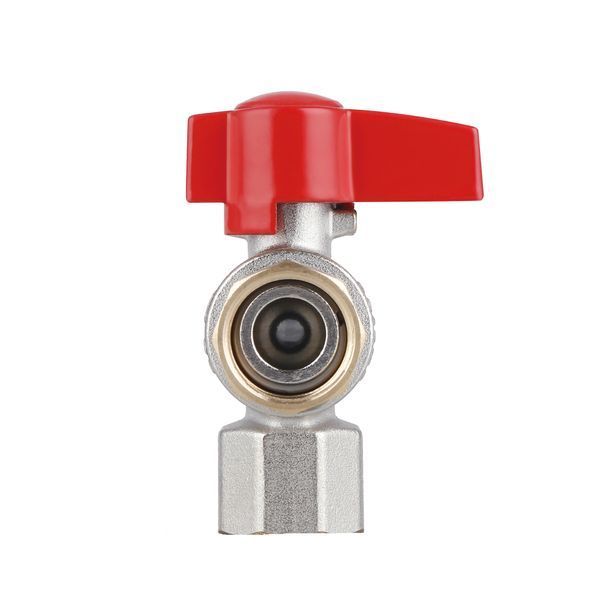 Кран шаровой Thermo Alliance Standart 1/2"ВВ угловой, PN40, с накидной гайкой TAS223W15 SD00054689 фото