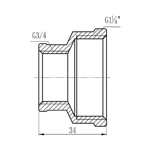 Муфта редукційна SD Forte 1" 1/4х3/4" ВВ SF3573220 SD00002553 фото