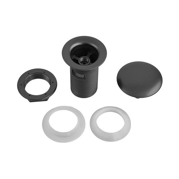Донный клапан для раковины Zerix BV-02 BLACK 1 1/4'' без перелива автоматический СLICK-СLACK (Цвет черный) (ZX6018) ZX6018 фото