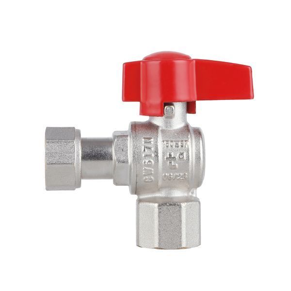 Кран шаровой Thermo Alliance Standart 1/2"ВВ угловой, PN40, с накидной гайкой TAS223W15 SD00054689 фото