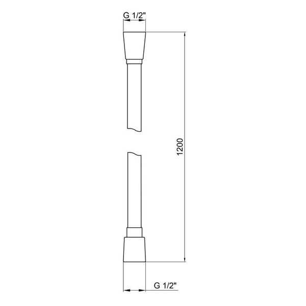 Шланг для душу Qtap Hadice 1,2 м QT054BL43073 SD00049190 фото