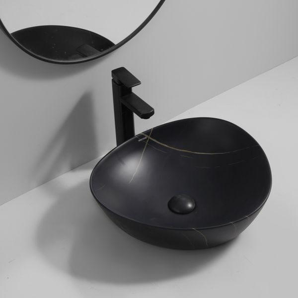 Раковина накладна MIXXUS PREMIUM WAVE-0104 MARBLE 460х420х130mm (MP6534) MP6534 фото