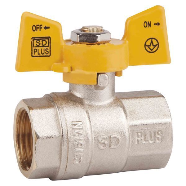 Кран шаровой Thermo Alliance Standart 1" ВР для газа (бабочка) SD602NG25PN40 SD00031224 фото