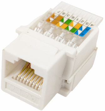 Модуль LW KeyStone RJ45 UTP, кат. 6 безінструментальний White (LW-KJ16-C6) 18179/31531 фото