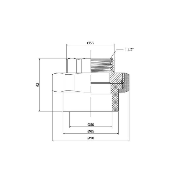 Згін "Американка" PPR Thermo Alliance 50х1" 1/2 ВР SD00029229 фото