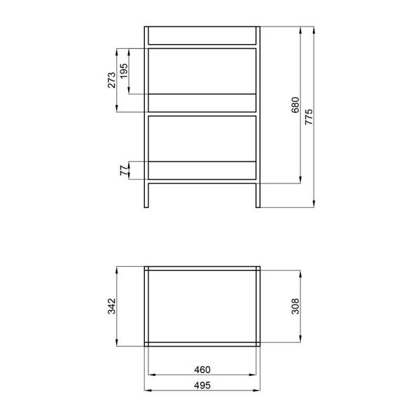 Стелаж підлоговий Qtap Taurus 500х800х350 Whitish oak QT24752SN800WO SD00046942 фото