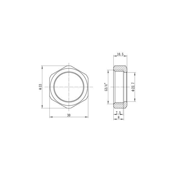 Переходник под евроконус с накидной гайкой Koer KA.A08F-16E - 16(2.2mm) x 3/4"F (KR4869) KR4869 фото